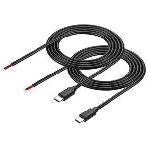 2PCS USB C to 2-Pin Bare Wire Cable 5V/3A USB Type C Male Plug 2 Pin Bare Wire Open End Power Cable 78.78IN (1.5m/59.0in) 2PCS USB C to 2-Pin Bare Wire Cable 5V/3A USB Type C Male Plug 2 Pin Bare Wire Open End Power Cable 78.78IN (1.5m/59.0in)