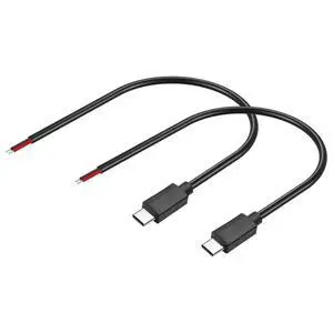 2PCS USB C to 2-Pin Bare Wire Cable 5V/3A USB Type C Male Plug 2 Pin Bare Wire Open End Power Cable 78.78IN (0.3m/11.81in) 2PCS USB C to 2-Pin Bare Wire Cable 5V/3A USB Type C Male Plug 2 Pin Bare Wire Open End Power Cable 78.78IN (0.3m/11.81in)