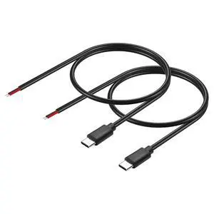 2PCS USB C to 2-Pin Bare Wire Cable 5V/3A USB Type C Male Plug 2 Pin Bare Wire Open End Power Cable 78.78IN (0.5m/19.6in) 2PCS USB C to 2-Pin Bare Wire Cable 5V/3A USB Type C Male Plug 2 Pin Bare Wire Open End Power Cable 78.78IN (0.5m/19.6in)