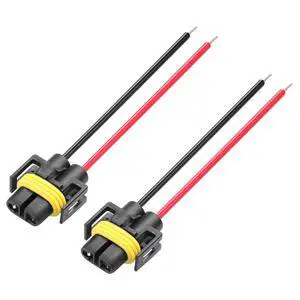 H8 H11 Car Light Wire Socket Connector 2 PCS Pigtail Socket Wiring Harness Female Connector Adapter for Headlights Fog Lights (2 PCS Female) H8 H11 Car Light Wire Socket Connector 2 PCS Pigtail Socket Wiring Harness Female Connector Adapter for Headlights Fog Lights (2 PCS Female)