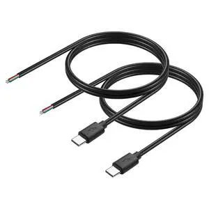 2PCS USB 4Pin Extension Cable USB C Male Plug to 4 Cores Bare Wire Open End Power Data Cable for DIY Power Supply and Maintenance Replacement of USB Devices 2PCS USB 4Pin Extension Cable USB C Male Plug to 4 Cores Bare Wire Open End Power Data Cable for DIY Power Supply and Maintenance Replacement of USB Devices