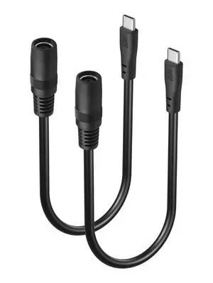 Type-C Male to DC8020 Female Cable, 2464/18AWG, OD5.5, 0.3m High-Speed Power Transmission Cord (Male-to-Female) Type-C Male to DC8020 Female Cable, 2464/18AWG, OD5.5, 0.3m High-Speed Power Transmission Cord (Male-to-Female)