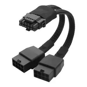 PCIE5.0 Adapter C able 8 Pin Splitter 12 Pin Male to Double 8 Pin(6+2) Female Conversion for Motherboard (1 to 2) PCIE5.0 Adapter C able 8 Pin Splitter 12 Pin Male to Double 8 Pin(6+2) Female Conversion for Motherboard (1 to 2)