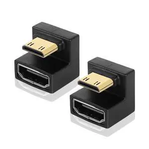 U Shape Mini HDMI to HDMI Adapter 8K Mini HDMI Male to 180 Degree HDMI Female Extension Adapter for Camera,Laptop,Tablet,HDTV,Projector 2 PCS(UP) U Shape Mini HDMI to HDMI Adapter 8K Mini HDMI Male to 180 Degree HDMI Female Extension Adapter for Camera,Laptop,Tablet,HDTV,Projector 2 PCS(UP)