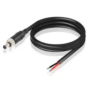 Anti-Dropout DC Power Pigtail Cable 16AWG with Nut DC5.5mmx2.1mm Male Plug to Open Bare Wire Power Cord for Outdoor Security Camera, CCTV, DVR, etc(3.28 FT) Anti-Dropout DC Power Pigtail Cable 16AWG with Nut DC5.5mmx2.1mm Male Plug to Open Bare Wire Power Cord for Outdoor Security Camera, CCTV, DVR, etc(3.28 FT)