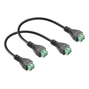2 PCS 2-Pole Terminal Cable 2-Pole 2-Pole Screw Fixed Terminal Cable 2-Pin Terminal Audio and Video Connection Cable for Power Amplifiers,Speakers,Mixing Consoles,etc(11.81 Inch) (2 PIN) 2 PCS 2-Pole Terminal Cable 2-Pole 2-Pole Screw Fixed Terminal Cable 2-Pin Terminal Audio and Video Connection Cable for Power Amplifiers,Speakers,Mixing Consoles,etc(11.81 Inch) (2 PIN)