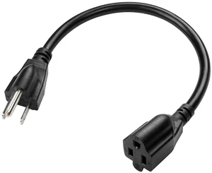 NEMA 5-15P to NEMA 5-15R Extension Cord 13A 125V, 16AWG Heavy Gauge Extension Power Cable for Servers, Desktop Computers, Monitors, Printers 35cm NEMA 5-15P to NEMA 5-15R Extension Cord 13A 125V, 16AWG Heavy Gauge Extension Power Cable for Servers, Desktop Computers, Monitors, Printers 35cm