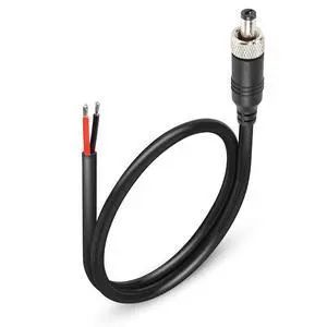 Anti-Dropout DC Power Pigtail Cable 16AWG with Nut DC5.5mmx2.1mm Male Plug to Open Bare Wire Power Cord for Outdoor Security Camera, CCTV, DVR, etc(1.64 FT) Anti-Dropout DC Power Pigtail Cable 16AWG with Nut DC5.5mmx2.1mm Male Plug to Open Bare Wire Power Cord for Outdoor Security Camera, CCTV, DVR, etc(1.64 FT)