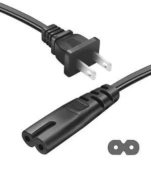 2 Prong AC Power Cord for Sony PS5 PS4 PS3 Slim Replacement, 3 Ft 2 Prong AC Power Cord for Sony PS5 PS4 PS3 Slim Replacement, 3 Ft