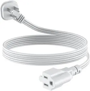 Flat Plug 3Ft Short Extension Cord, White 90-Degree Plug Low Profile Power Adapter, 3-Prong Indoor Grounded Small Extension Cord 16AWG 13A 1625W 1 Pack Flat Plug 3Ft Short Extension Cord, White 90-Degree Plug Low Profile Power Adapter, 3-Prong Indoor Grounded Small Extension Cord 16AWG 13A 1625W 1 Pack