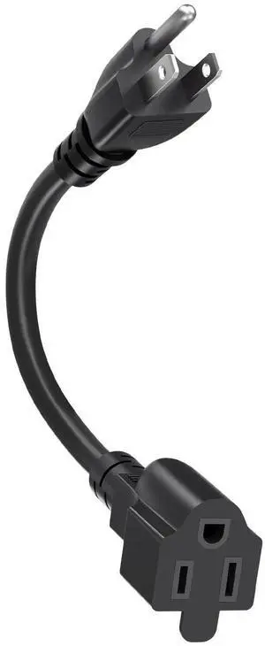 8Inch Short 3 Prong Extension Cord - 16/3 16AWG SJTW, 13A 125V 1625W | Indoor Outdoor Weatherproof Heavy Duty for Laptops, Coffee Makers, Office Home Appliances 8Inch Short 3 Prong Extension Cord - 16/3 16AWG SJTW, 13A 125V 1625W | Indoor Outdoor Weatherproof Heavy Duty for Laptops, Coffee Makers, Office Home Appliances