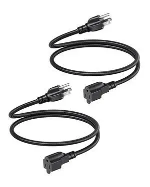 3FT Short 3 Prong Extension Cord 2 Pack - 16/3 16AWG SJTW, 13A 125V 1625W | Indoor Outdoor Weatherproof Heavy Duty for Laptops, Coffee Makers, Office Home Appliances 3FT Short 3 Prong Extension Cord 2 Pack - 16/3 16AWG SJTW, 13A 125V 1625W | Indoor Outdoor Weatherproof Heavy Duty for Laptops, Coffee Makers, Office Home Appliances