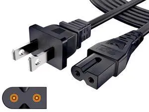 2 Prong Polarized Power Cord for Vizio TV Soundbar Replacement 6 Ft 2 Prong Polarized Power Cord for Vizio TV Soundbar Replacement 6 Ft