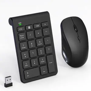 Wireless Mouse and Number Pad Combo - 22 Key USB Keypad and 3 Adjustable DPI Silent Mouse, 2.4GHz Ultra Slim & Portable Numeric Keypad and Mouse Set for Laptop, PC, Desktop, Notebook, One USB Receiver Wireless Mouse and Number Pad Combo - 22 Key USB Keypad and 3 Adjustable DPI Silent Mouse, 2.4GHz Ultra Slim & Portable Numeric Keypad and Mouse Set for Laptop, PC, Desktop, Notebook, One USB Receiver