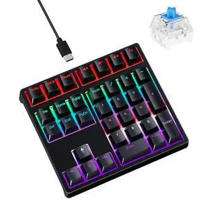 Mechanical Number Pad - Hot Swappable Numpad Wired USB Numeric Keypad with RGB LED Backlit 34 Key Numpad, Mechanical USB Wired Numeric Keypad for Laptop Desktop Computer PC(2-level Tilt, Blue Switch) Mechanical Number Pad - Hot Swappable Numpad Wired USB Numeric Keypad with RGB LED Backlit 34 Key Numpad, Mechanical USB Wired Numeric Keypad for Laptop Desktop Computer PC(2-level Tilt, Blue Switch)