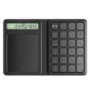 Bluetooth Number Pad, Foldable 2.4G Wireless Numeric Keypad with Display Calculator & Touchpad, Wireless Number Pad Slim 23 Keys Portable Financial Accounting Numpad Keyboard for PC Laptop Desktop Bluetooth Number Pad, Foldable 2.4G Wireless Numeric Keypad with Display Calculator & Touchpad, Wireless Number Pad Slim 23 Keys Portable Financial Accounting Numpad Keyboard for PC Laptop Desktop