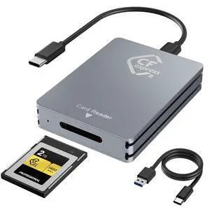 CFexpress Type B Card Reader - All-Aluminum 10Gbps USB 3.2 Gen 2, Professional CFexpress Type B Card Adapter with Superior Heat Dissipation, Compatible with iPhone 16/17, iPad, MacBook, PC, Android CFexpress Type B Card Reader - All-Aluminum 10Gbps USB 3.2 Gen 2, Professional CFexpress Type B Card Adapter with Superior Heat Dissipation, Compatible with iPhone 16/17, iPad, MacBook, PC, Android