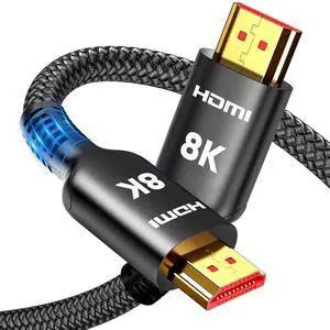 10K 8K 4K HDMI Cable 48Gbps 8 FT, Ultra High Speed HDMI Cord 10K 8K 4K HDMI Cable 48Gbps 8 FT, Ultra High Speed HDMI Cord