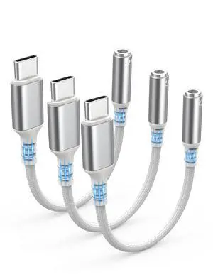 USB Type C to 3.5mm Female Headphone Jack Adapter (3-Pack) USB Type C to 3.5mm Female Headphone Jack Adapter (3-Pack)