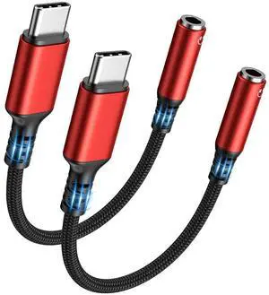 USB Type C to 3.5mm Female Headphone Jack Adapter (2-Pack) USB Type C to 3.5mm Female Headphone Jack Adapter (2-Pack)