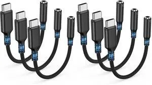 USB Type C to 3.5mm Female Headphone Jack Adapter (6-Pack) USB Type C to 3.5mm Female Headphone Jack Adapter (6-Pack)