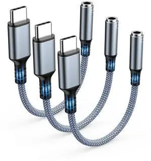 USB Type C to 3.5mm Female Headphone Jack Adapter (3-Pack) USB Type C to 3.5mm Female Headphone Jack Adapter (3-Pack)