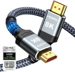8K 10K 4K HDMI Cable 48Gbps 6.6FT/2M, Certified Ultra High Speed 8K 10K 4K HDMI Cable 48Gbps 6.6FT/2M, Certified Ultra High Speed