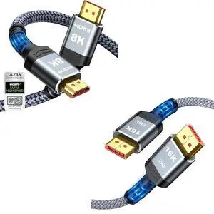 8K 10K 4K HDMI Cable & 16K Displayport Cable 2.1, DP 2.1 Cable 6FT 8K 10K 4K HDMI Cable & 16K Displayport Cable 2.1, DP 2.1 Cable 6FT