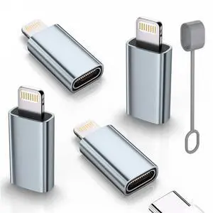 MFi Certified USB C Type C to Lightning Adapter 4 Pack 1.8-2.2A 15W Fast Charging Support Data Sync,Lightning to USB Type C Cable Adapter for iPhone/iPad/for Airpods Not for Audio/OTG MFi Certified USB C Type C to Lightning Adapter 4 Pack 1.8-2.2A 15W Fast Charging Support Data Sync,Lightning to USB Type C Cable Adapter for iPhone/iPad/for Airpods Not for Audio/OTG