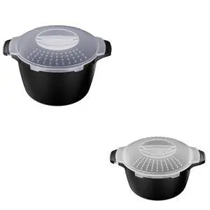 Microwave Cookware Steamer 2QT+1QT Microwave Cookware Steamer 2QT+1QT