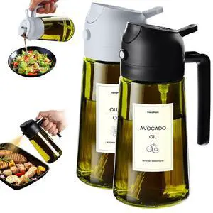 - Original 16oz/470ml Olive Oil Dispenser Bottle for Kitchen Gadgets and Air Fryer Accessories - Olive Oil Sprayer for Cooking w/Stickers - Black&Ash - Original 16oz/470ml Olive Oil Dispenser Bottle for Kitchen Gadgets and Air Fryer Accessories - Olive Oil Sprayer for Cooking w/Stickers - Black&Ash
