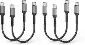 1ft USB-C to USB-C Cable Short Type C to Type C Fast Charging Cable Compatible with Apple iPhone 16/15 Pro/Max Samsung Galaxy Google, Short USBC to USBC Cord 12 Inch (Pack of 2) 1ft USB-C to USB-C Cable Short Type C to Type C Fast Charging Cable Compatible with Apple iPhone 16/15 Pro/Max Samsung Galaxy Google, Short USBC to USBC Cord 12 Inch (Pack of 2)