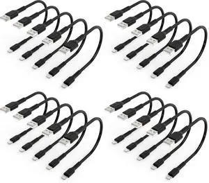 6 inch iPhone Charge Cable Short, 0.5ft 5Pack USB to Lightning Cord for Fast Charging Stations Compatible with Apple iPhone 12 11 Pro Max Xs 8 7 6 5 Plus, iPad Air/Mini (Pack of 4) 6 inch iPhone Charge Cable Short, 0.5ft 5Pack USB to Lightning Cord for Fast Charging Stations Compatible with Apple iPhone 12 11 Pro Max Xs 8 7 6 5 Plus, iPad Air/Mini (Pack of 4)