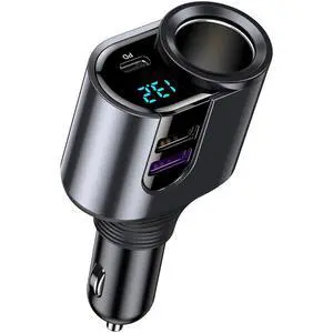 USB C Fast Car Charger, 12V/24V Cigarette Lighter Socket Splitter USB C Fast Car Charger, 12V/24V Cigarette Lighter Socket Splitter