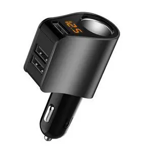 3 USB Car Charger, Cigarette Lighter Adapter, Voltage Meter 3 USB Car Charger, Cigarette Lighter Adapter, Voltage Meter