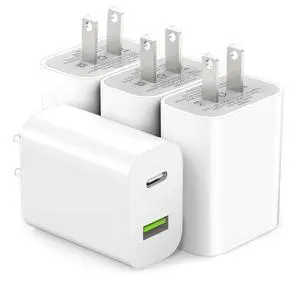 4 Pack USB C Charger Block, Dual Port Type C Wall Charger Fast Charging 20W Power Adapter Cube for iPhone 14/14 Pro/14 Pro Max/14 Plus/13/12/11, XS/XR/X, iPad, Samsung, More 4 Pack USB C Charger Block, Dual Port Type C Wall Charger Fast Charging 20W Power Adapter Cube for iPhone 14/14 Pro/14 Pro Max/14 Plus/13/12/11, XS/XR/X, iPad, Samsung, More