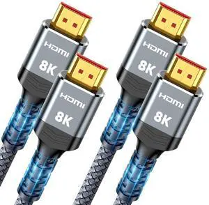 8K Short HDMI 2.1 Cable 2-Pack 1FT, 48Gbps Ultra High Speed 8K Short HDMI 2.1 Cable 2-Pack 1FT, 48Gbps Ultra High Speed