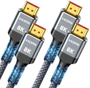 8K Short HDMI 2.1 Cable 2-Pack 3.3FT/1M, 48Gbps Ultra High Speed 8K Short HDMI 2.1 Cable 2-Pack 3.3FT/1M, 48Gbps Ultra High Speed