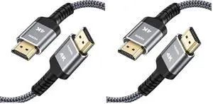 HDMI Cable 1.5 ft, 4K Ultra High Speed HDMI to HDMI Cord (Pack of 2) HDMI Cable 1.5 ft, 4K Ultra High Speed HDMI to HDMI Cord (Pack of 2)
