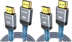 HDMI Cable 3.3 ft, 4K Ultra High Speed HDMI to HDMI Cord (Pack of 2) HDMI Cable 3.3 ft, 4K Ultra High Speed HDMI to HDMI Cord (Pack of 2)