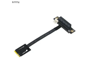 PCIE Riser Cable 270 Degree M2 NGFF Key A-E To PCI-E 4X Adapter Converter 4P FDD Power Connector Riser for PCI-E Tester Extender PCIE Riser Cable 270 Degree M2 NGFF Key A-E To PCI-E 4X Adapter Converter 4P FDD Power Connector Riser for PCI-E Tester Extender