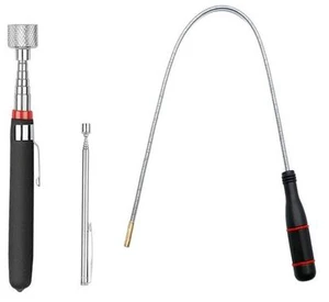 3 Pack Telescoping Magnet Pick-up Tool Set - Retrieving Telescoping Magnet Pickup ToolsExtendable Magnetic Pick Up ToolsBendable Spring Magnet Stick 3 Pack Telescoping Magnet Pick-up Tool Set - Retrieving Telescoping Magnet Pickup ToolsExtendable Magnetic Pick Up ToolsBendable Spring Magnet Stick