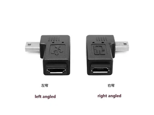 90 Degree Angled Mini USB Male to Micro USB Female Data Sync Power Adapter Converter Charger 90 Degree Angled Mini USB Male to Micro USB Female Data Sync Power Adapter Converter Charger