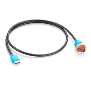 Waterproof HDMI 1.4 Male to Male Cable, Threaded Lock, 4K@30Hz (1M/3.28FT) Waterproof HDMI 1.4 Male to Male Cable, Threaded Lock, 4K@30Hz (1M/3.28FT)