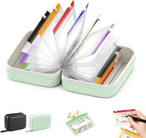Waterproof Pill Pouch Set with 14 Inner Bags, 2026 New A8 Waterproof Pill Organizer Set, Stores 7 to 14 Days of Medication, Crush-Resistant Shell (Green) Waterproof Pill Pouch Set with 14 Inner Bags, 2026 New A8 Waterproof Pill Organizer Set, Stores 7 to 14 Days of Medication, Crush-Resistant Shell (Green)