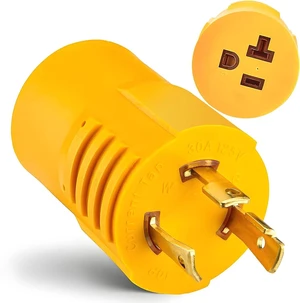 30 Amp to 110 Adapter for Shore Power,30 amp to 15 amp rv Adapter
NEMA L5-30P Twist Lock to Marine & RV Adapter,30A 125V Converts to Household 15A/20A 120V for Generator, Boats, Camper & Home 30 Amp to 110 Adapter for Shore Power,30 amp to 15 amp rv Adapter
NEMA L5-30P Twist Lock to Marine & RV Adapter,30A 125V Converts to Household 15A/20A 120V for Generator, Boats, Camper & Home