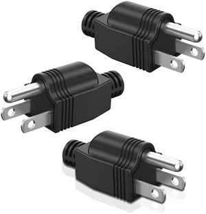 5-15P Electrical Replacement Plugs ,3 Prong Power Replacement Type, Extension Cord Ends 125V 15A 2Pole 3Wire Male Plug,Ground Neutral Generator Plug,Male 3-Pack 5-15P Electrical Replacement Plugs ,3 Prong Power Replacement Type, Extension Cord Ends 125V 15A 2Pole 3Wire Male Plug,Ground Neutral Generator Plug,Male 3-Pack