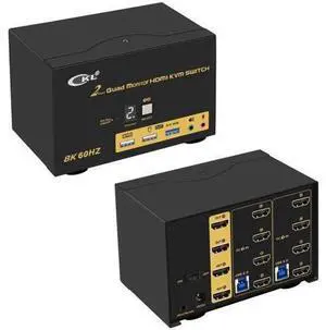 CKL 8K HDMI 2.1 KVM Switch (2 Computers 4 Monitors with EDID) CKL 8K HDMI 2.1 KVM Switch (2 Computers 4 Monitors with EDID)