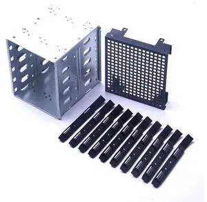 5.25" to 5x 3.5" SAS SATA HDD Hard Drive Cage Rack for Computer with Fan Space PC Supplies Stainless Steel Tray Caddy Adapter 5.25" to 5x 3.5" SAS SATA HDD Hard Drive Cage Rack for Computer with Fan Space PC Supplies Stainless Steel Tray Caddy Adapter