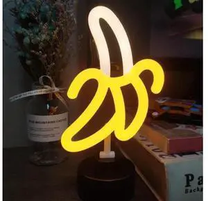 Banana Neon LED Light Plastic Table Night Light Art Decorative Lights Decoration for Kids Baby Room Banana Neon LED Light Plastic Table Night Light Art Decorative Lights Decoration for Kids Baby Room